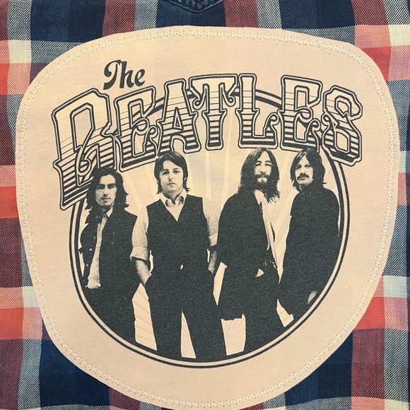 The Beatles One-of-a-Kind Custom MadAndie American Eagle Outfitters Flannel - M - Picture 3 of 5